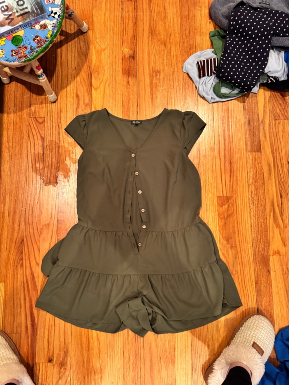 Lily Rose Olive Green Top with Branded Neck Tag